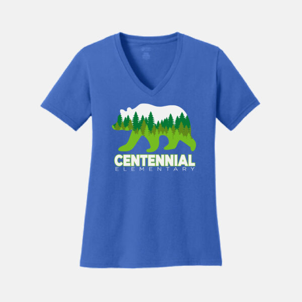 Centennial Elementary Ladies V-Neck Tee - Image 4