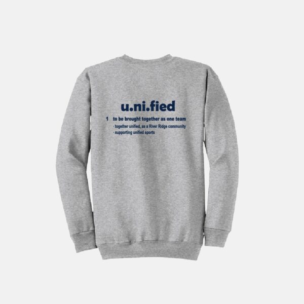 River Ridge UNIFIED Crewneck | View: Back | Color: Heather Gray