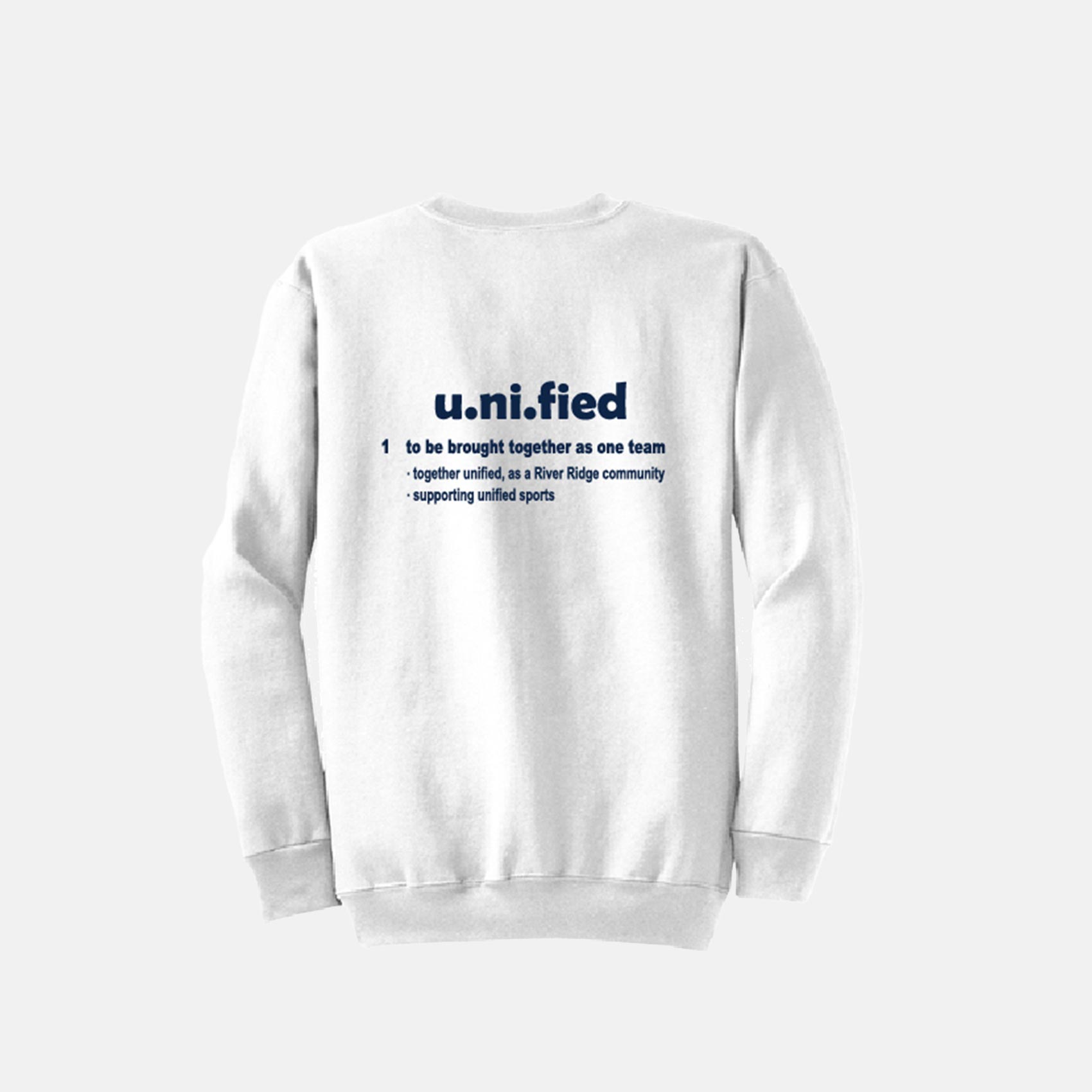 River Ridge UNIFIED Crewneck | View: Back | Color: White