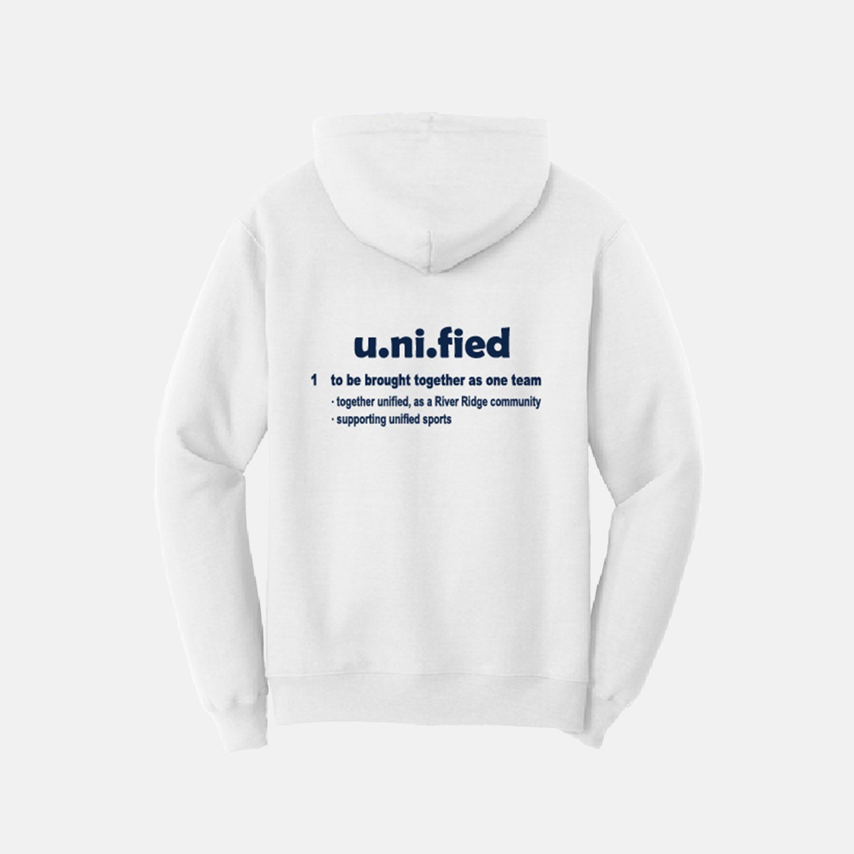 River Ridge UNIFIED Hoodie | View: Back | Color: White