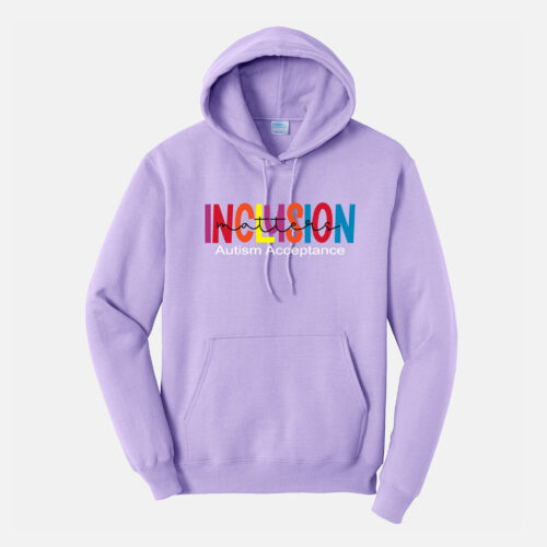 Edgerton Elementary School "Autism Acceptance" Hoodie | View: Front | Color: Lavender