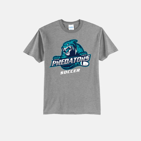 Predators Soccer Shirt | View: Front | Color: Heather Gray