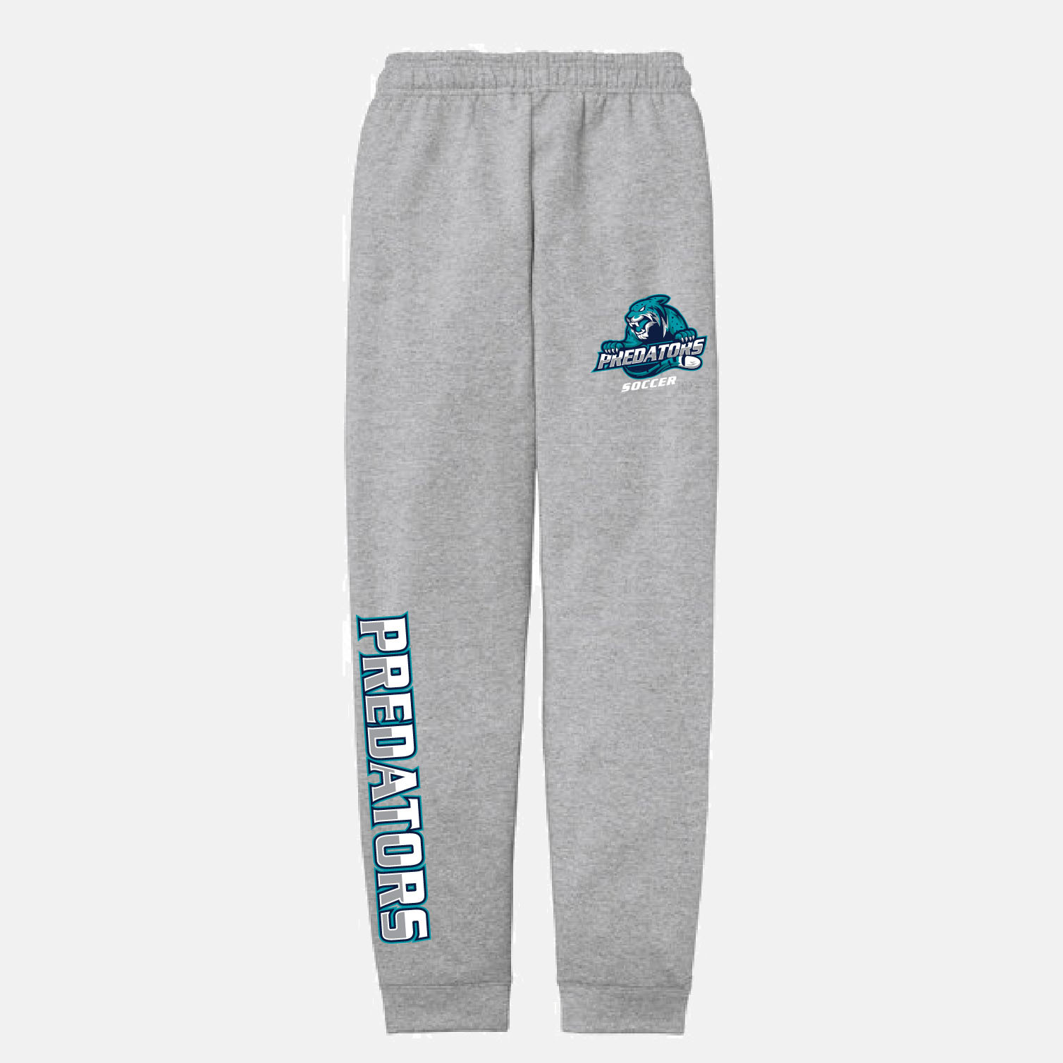 Predators Soccer Fleece Sweatpants | View: Front | Color: Heather Gray