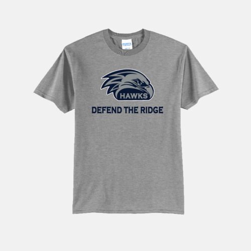 River Ridge High School Football Shirt | View: Front | Color: Heather Gray