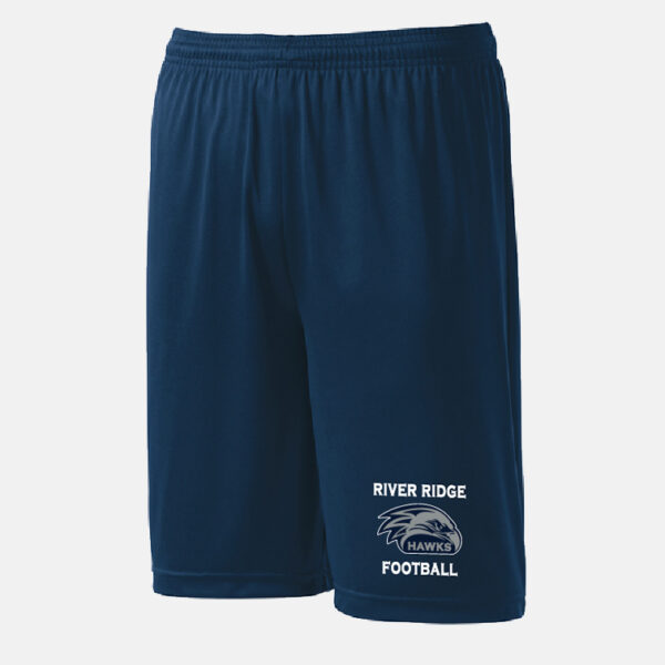 River Ridge High School Football Shorts | View: Front | Color: Navy