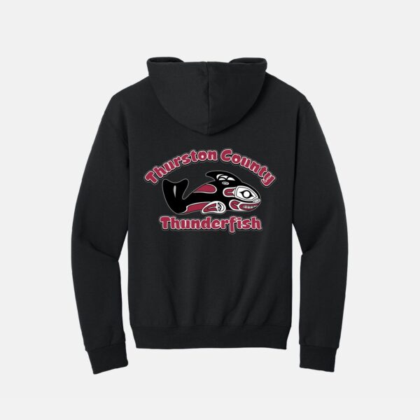 Thurston County Thunderfish Full-Zip Hoodie | View: Rear | Color: Black