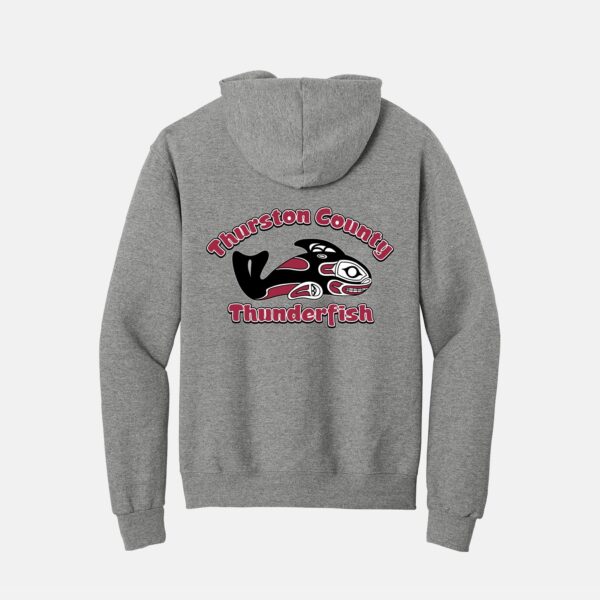 Thurston County Thunderfish Full-Zip Hoodie | View: Rear | Color: Heather Gray
