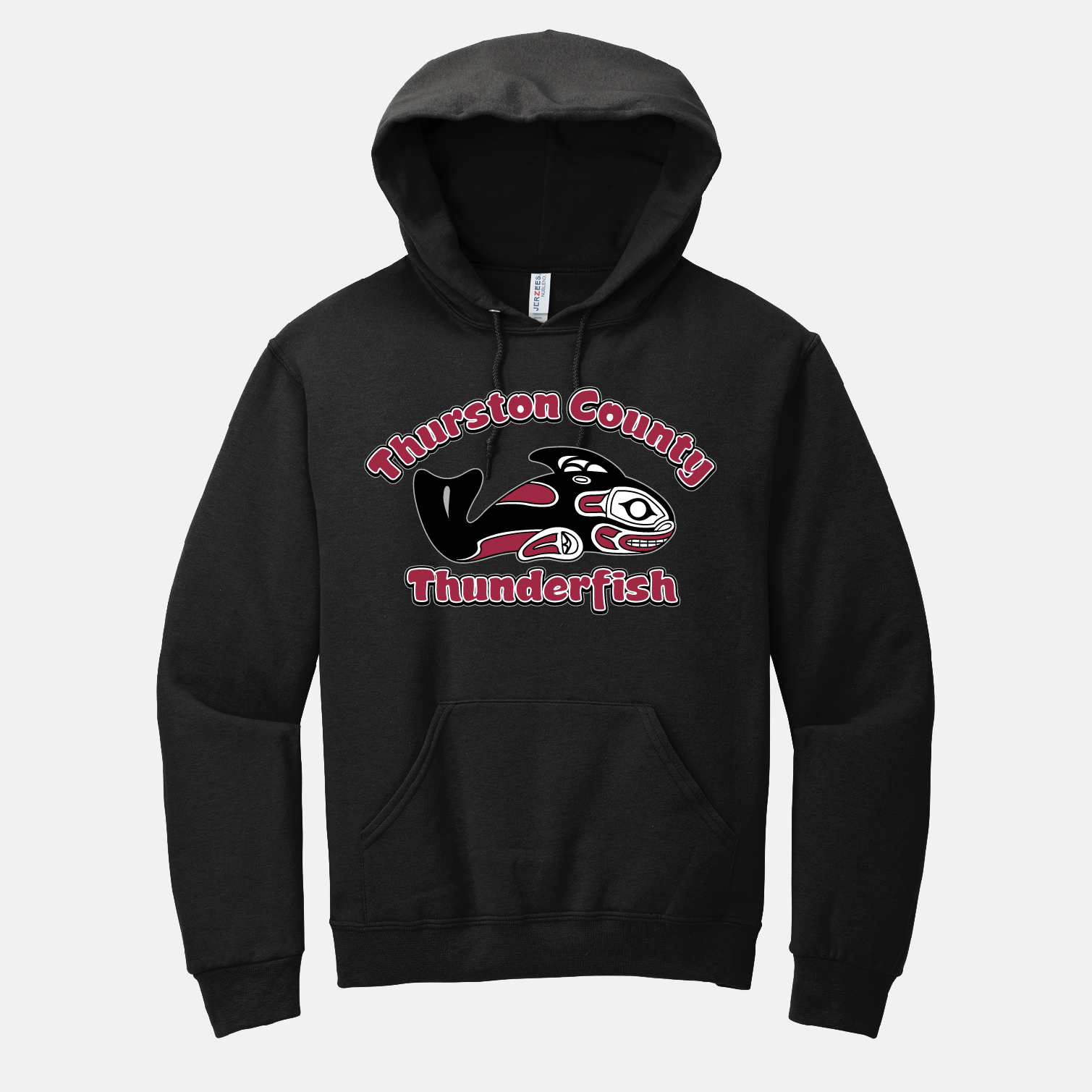 Thurston County Thunderfish Hoodie | View: Front | Color: Black