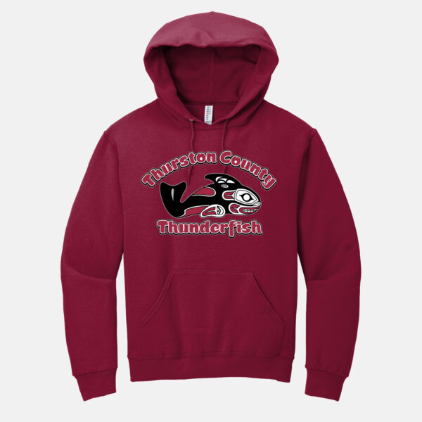 Thurston County Thunderfish Hoodie | View: Front | Color: Cardinal