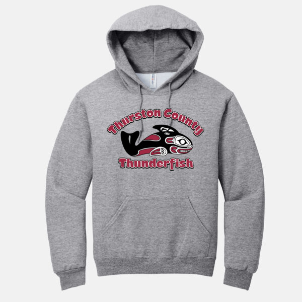 Thurston County Thunderfish Hoodie | View: Front | Color: Heather Gray