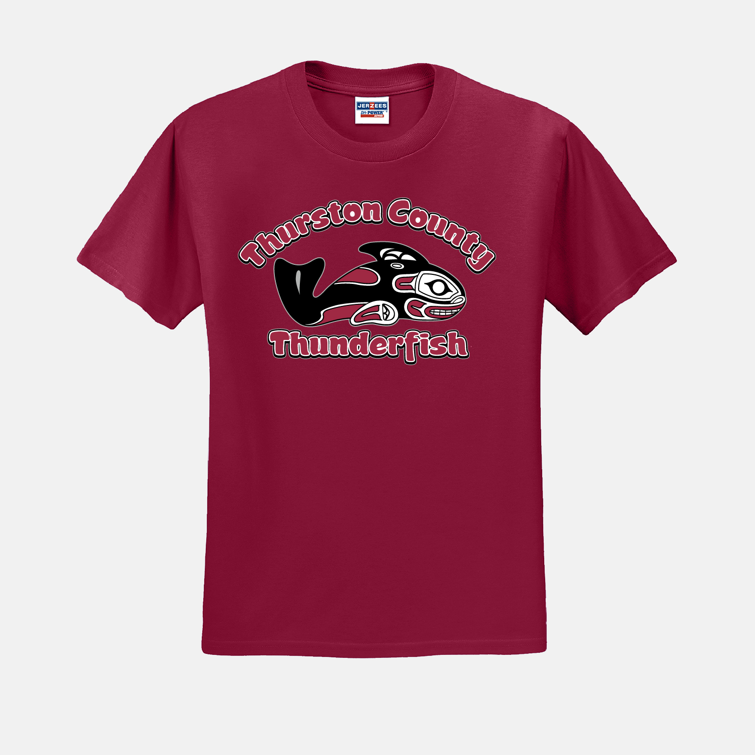 Thurston County Thunderfish Shirt | View: Front | Color: Cardinal