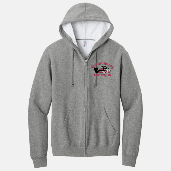 Thurston County Thunderfish Full-Zip Hoodie | View: Front | Color: Heather Gray