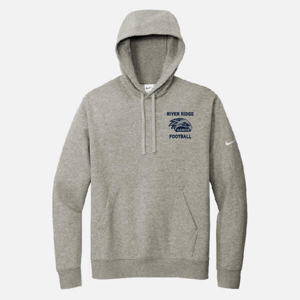 River Ridge High School Football Nike Hoodie | View: Front | Color: Gray