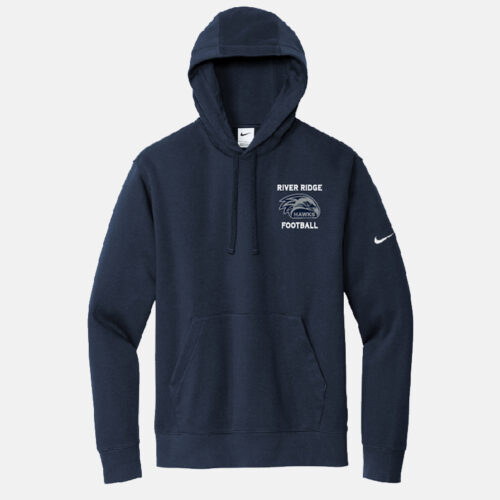 River Ridge High School Football Nike Hoodie | View: Front | Color: Navy