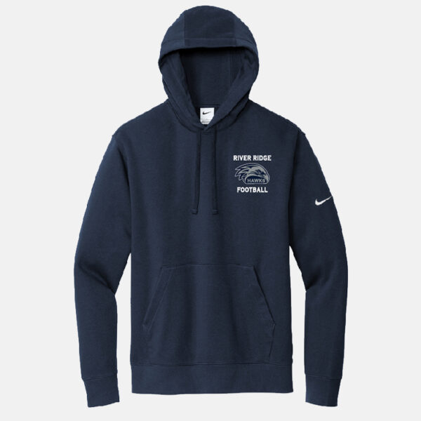 River Ridge High School Football Nike Hoodie | View: Front | Color: Navy