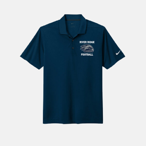 River Ridge High School Football Dri-Fit Polo | View: Front | Color: Navy