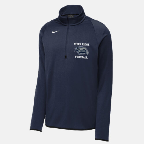 River Ridge High School Football Nike Quarter Zip | View: Front | Color: Navy