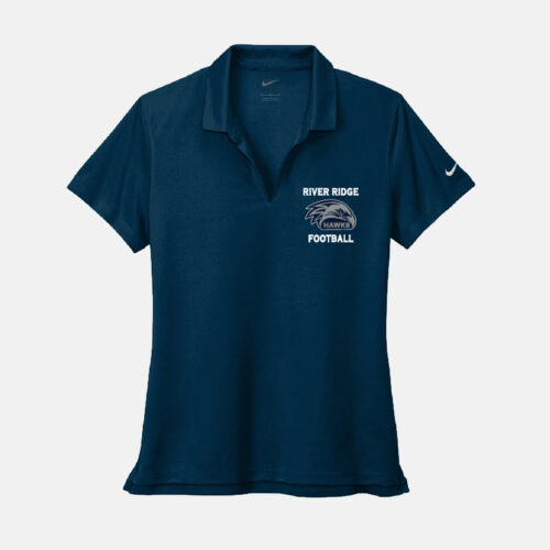 River Ridge High School Football Women's Dri-Fit Polo | View: Front | Color: Navy