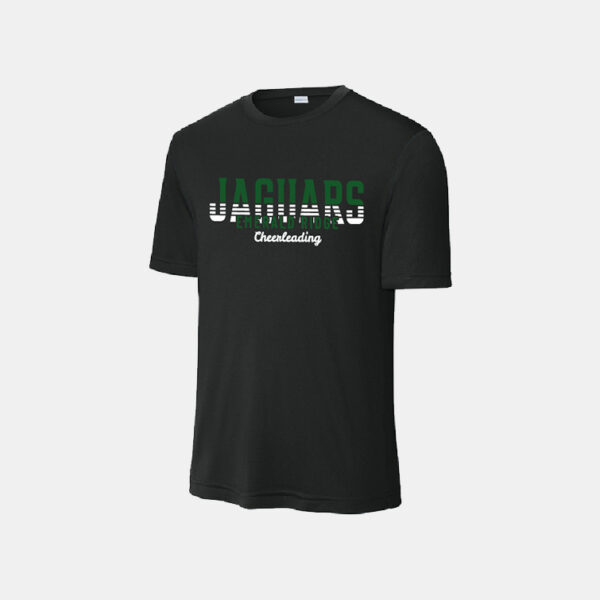 Emerald Ridge High School Cheer Dri-Fit Shirt | View: Front | Color: Black