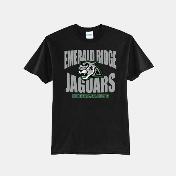 River Ridge High School Cheer Shirt | View: Front | Color: Black