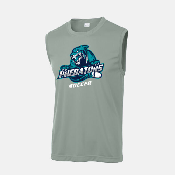 Predators Soccer Tank Top | View: Front | Color: Silver