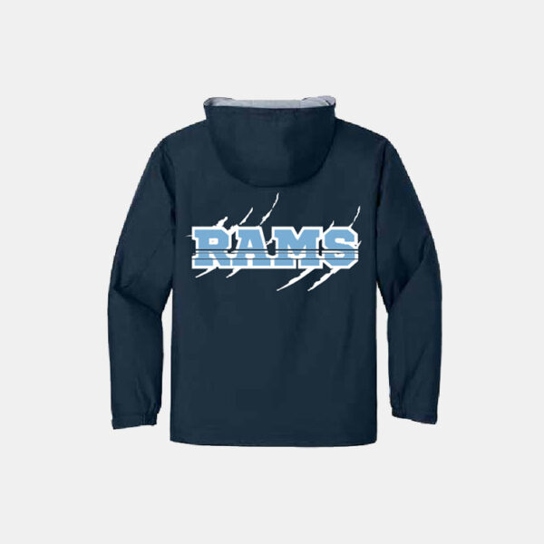 Rogers High School Cheer Jacket | View: Back | Color: Navy