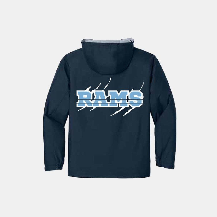 Rogers High School Cheer Jacket | View: Back | Color: Navy