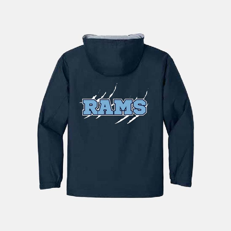 Rogers High School Cheer Jacket | View: Back | Color: Navy