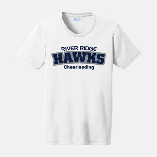 TCYFL Hawks Cheer Bold Women's Shirt | View: Front | Color: White