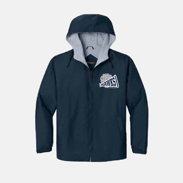 TCYFL Hawks Cheer Pom Rain Jacket | View: Front | Color: Navy