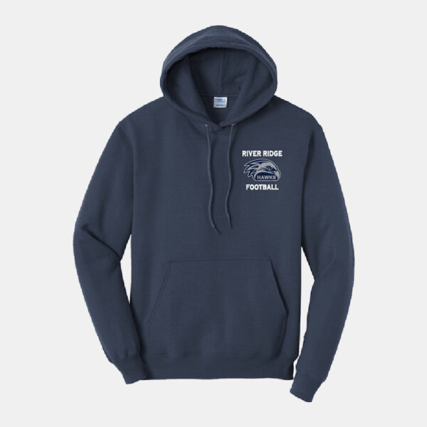 River Ridge High School Football Hoodie | View: Front | Color: Navy