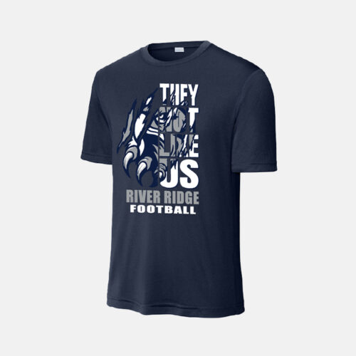 TCYFL Hawks Football Not Like Us Dri-Fit Shirt | View: Front | Color: Navy