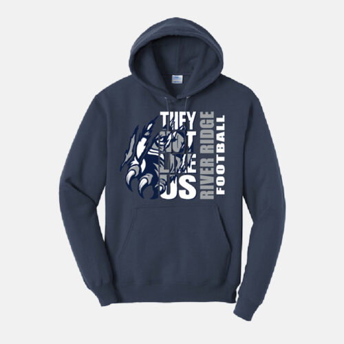 TCYFL Hawks Football Not Like Us Hoodie | View: Front | Color: Navy