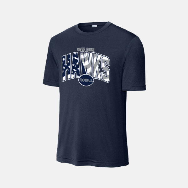 TCYFL Hawks Football Stars and Stripes Dri-Fit Shirt | View: Front | Color: Navy