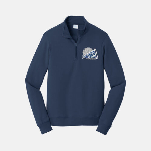 TCYFL Hawks Cheer 1/4 Zip Pullover Sweatshirt | View: Front | Color: Navy