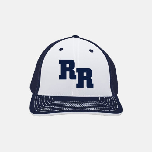 TCYFL Hawks Football Flexfit Hat | View: Front | Color: White/Navy