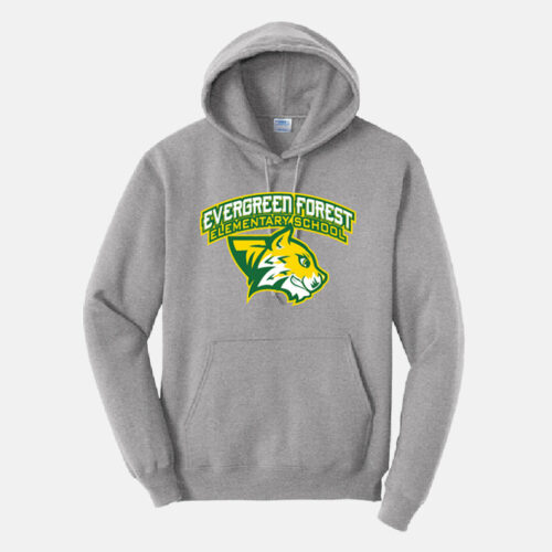 Evergreen Forest Elementary Hoodie | View: Front | Color: Heather Gray