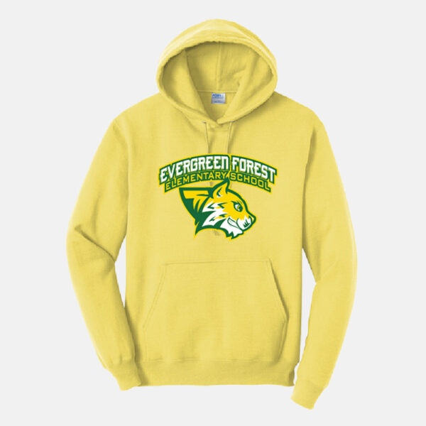 Evergreen Forest Elementary Hoodie | View: Front | Color: Yellow