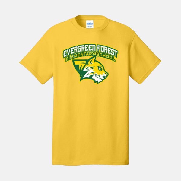 Evergreen Forest Elementary Shirt | View: Front | Color: Yellow