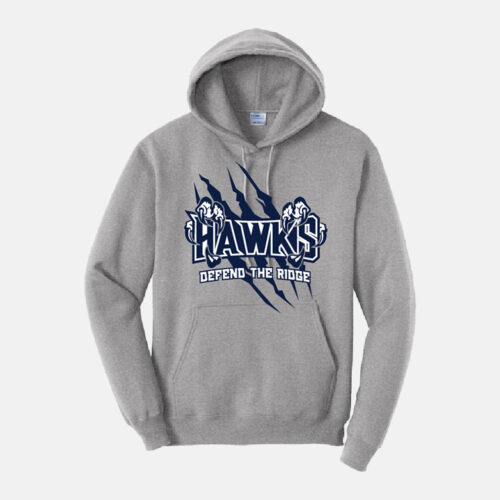 River Ridge Defend The Ridge w/Claws Hoodie | View: Front | Color: Heather Gray