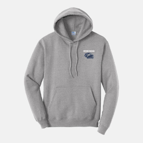 River Ridge Hawks Hoodie | View: Front | Color: Heather Gray