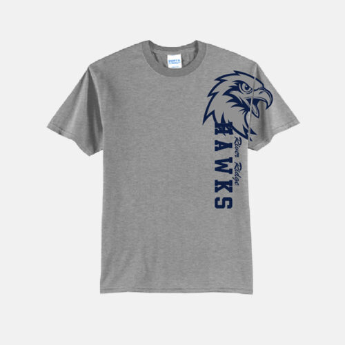 River Ridge Hawks Sleeve Shirt | View: Front | Color: Heather Gray