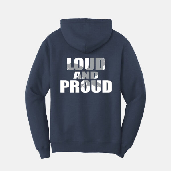 River Ridge Loud and Proud Hoodie | View: Back | Color: Navy
