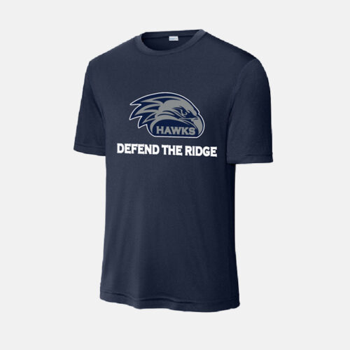 TCYFL Hawks Coach Defend the Ridge Dri-Fit Shirt | View: Front | Color: Navy