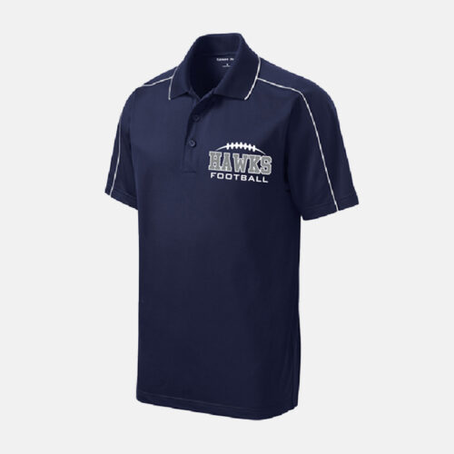 TCYFL Hawks Coach Dri-Fit Polo | View: Front | Color: Navy