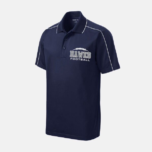 TCYFL Hawks Coach Dri-Fit Polo | View: Front | Color: Navy