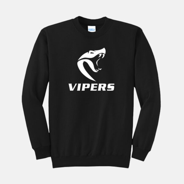 Vipers Soccer Crewneck Sweatshirt | View: Front | Color: Black