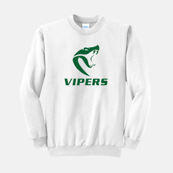 Vipers Soccer Crewneck Sweatshirt | View: Front | Color: White