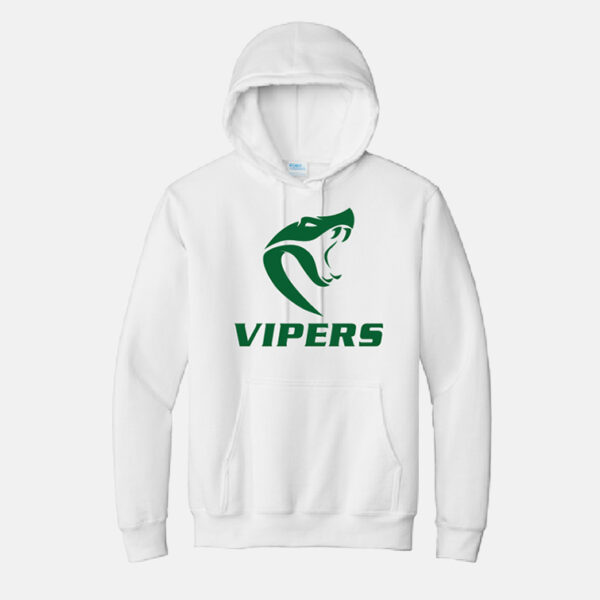 Vipers Soccer Hoodie | View: Front | Color: White