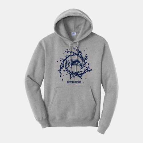 River Ridge High School Swim Hoodie | View: Front | Color: Heather Gray